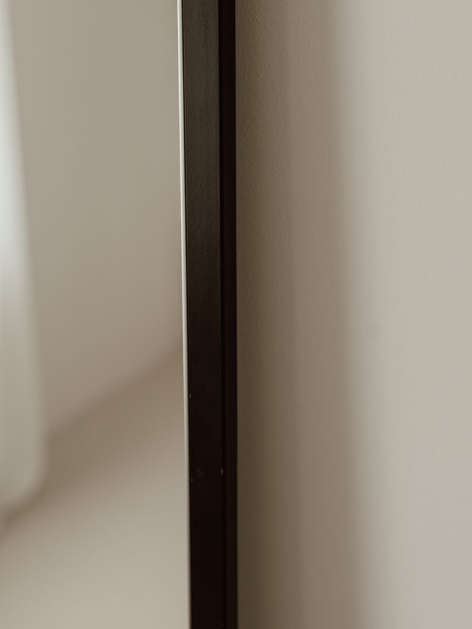 Grote Geblokte Vloerspiegel 180x80 Zwart